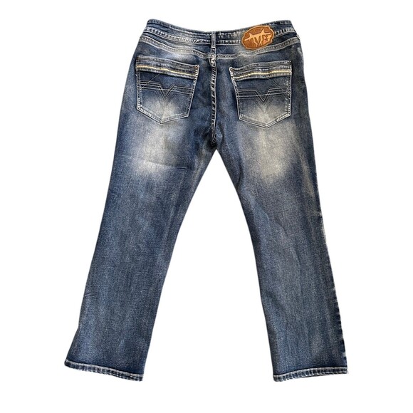 Platini Men’s Western Bootcut Embroidered Blue Jeans Size 38 X 30 - Picture 5 of 12